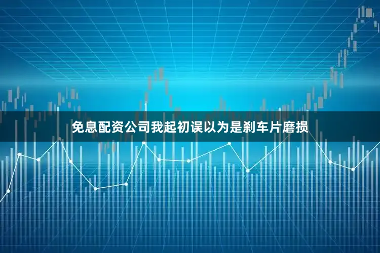 免息配资公司我起初误以为是刹车片磨损