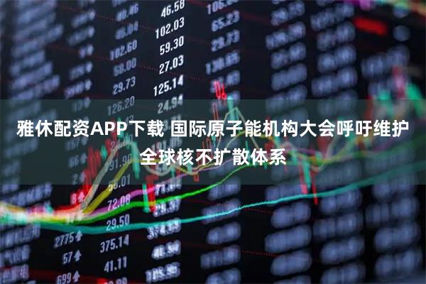 雅休配资APP下载 国际原子能机构大会呼吁维护全球核不扩散体系